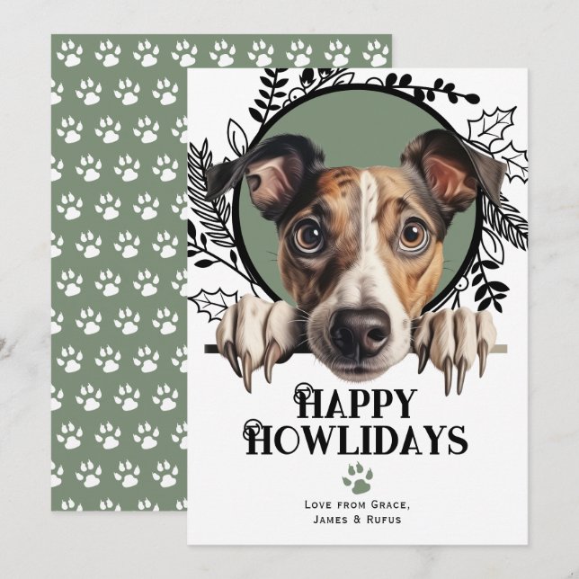 Happy Howlidays Greyhound Dog Weihnachten (Vorne/Hinten)