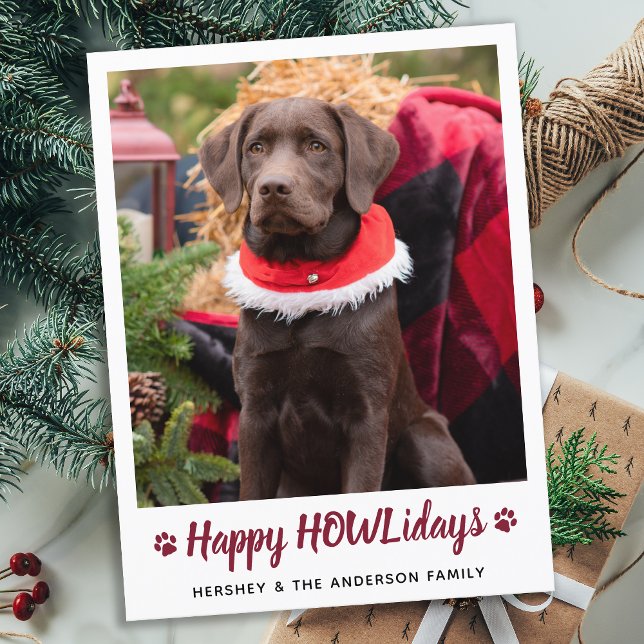 Happy HOWLidays Hund Lover Pet Foto Weihnachten (Von Creator hochgeladen)