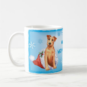 Happy Howlidays Irish Terrier Tasse