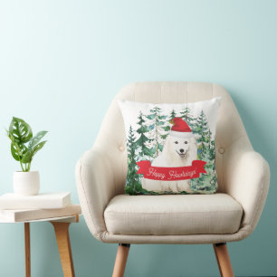 Happy Howlidays Japanischer Spitz Dog Weihnachten Kissen