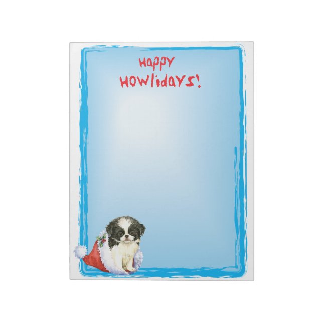 Happy Howlidays Japanisches Kinin Notizblock (Rotiert)