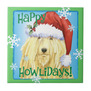 Happy Howlidays Komondor Fliese