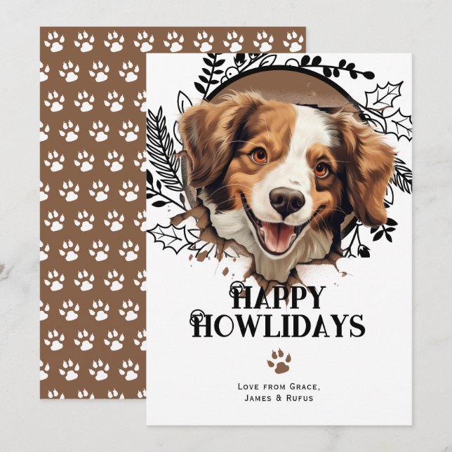 Happy Howlidays Kooikerhondje Dog Weihnachten (Vorne/Hinten)
