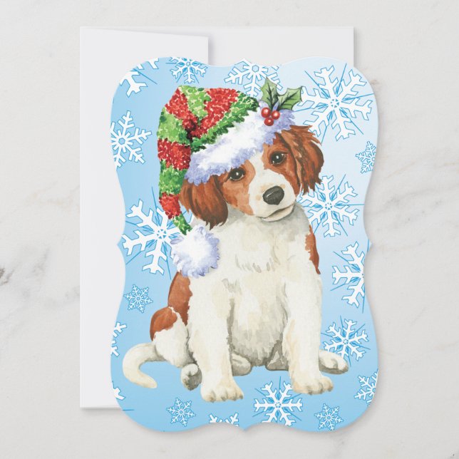 Happy Howlidays Kooikerhondje Feiertagskarte (Vorderseite)