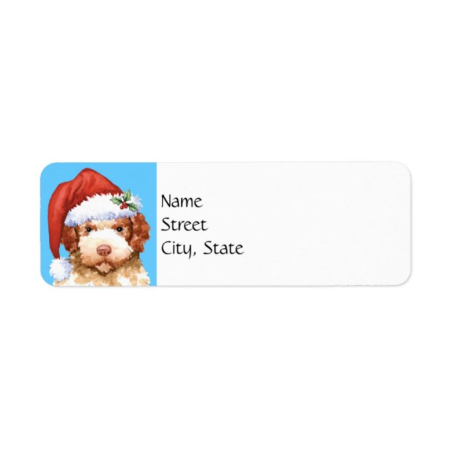 Happy Howlidays Lagotto Romagnolo Label (Vorne)