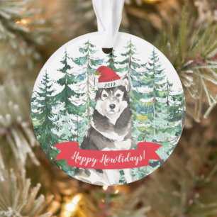 Happy Howlidays Malamute Hunde Weihnachten Ornament