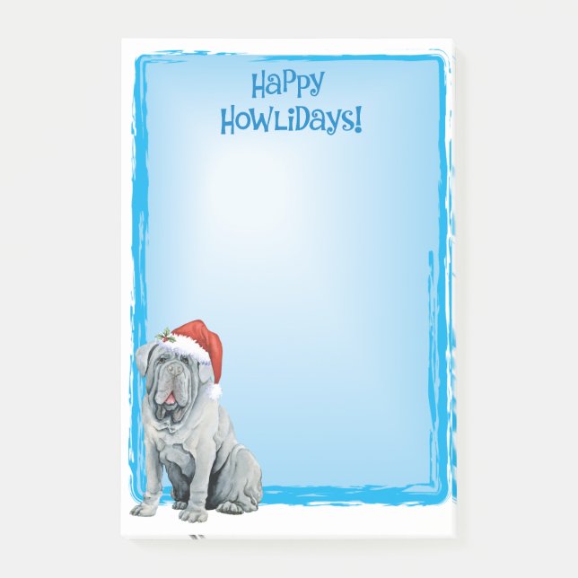 Happy Howlidays Mastino Post-it Notes (Devant)