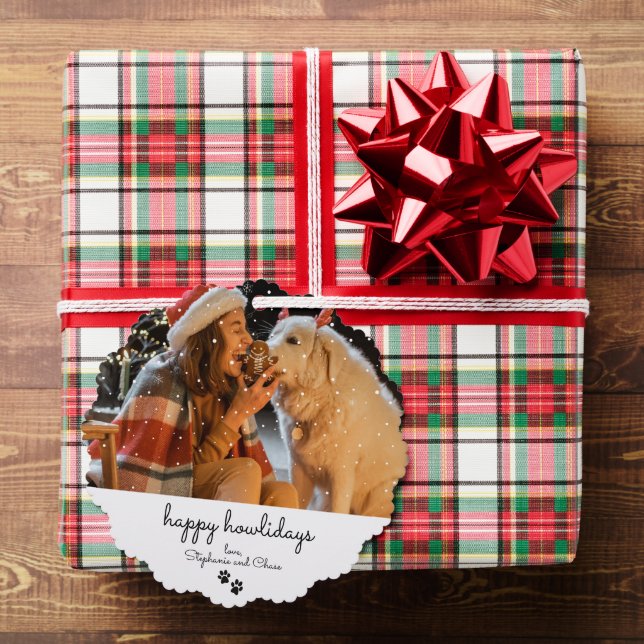 Happy Howlidays Minimaler Weihnachtsgebäck Ornament Karte (Insitu (Geschenk))