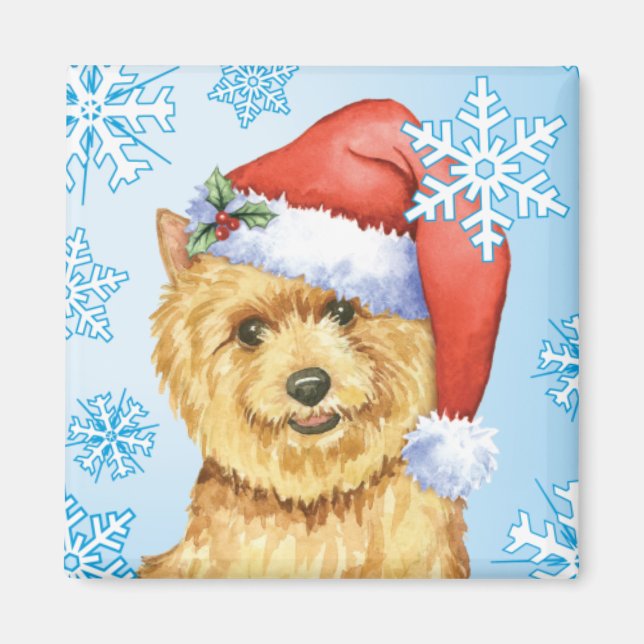 Happy Howlidays Norwich Terrier Magnet (Vorne)