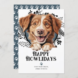 Happy Howlidays Nova Scotia Duck Tolling Retriever Feiertagskarte