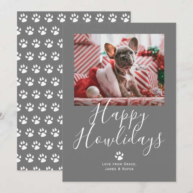 Happy Howlidays Pet Hund Weihnachten (Vorne/Hinten)