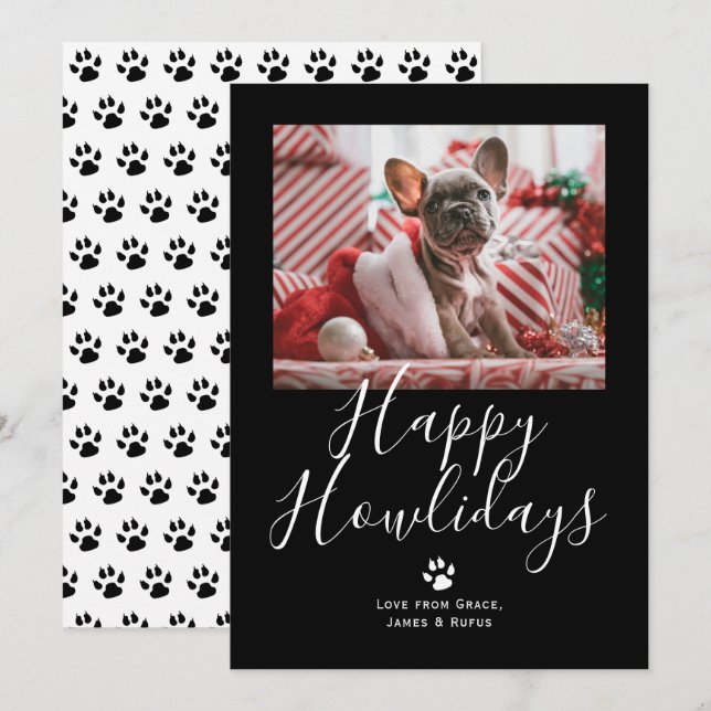 Happy Howlidays Pet Hund Weihnachten (Vorne/Hinten)