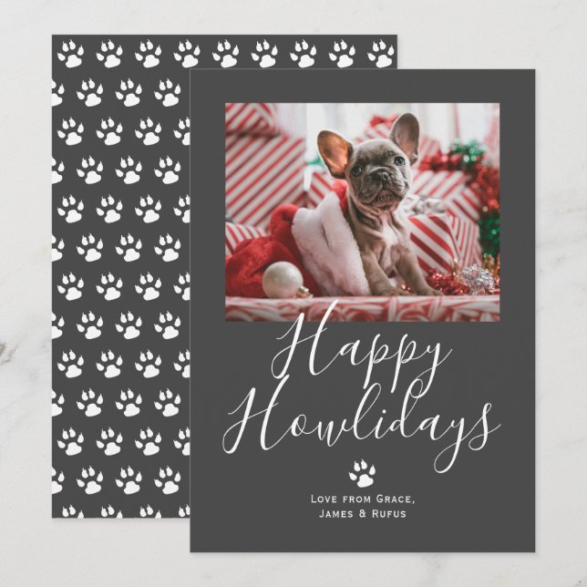 Happy Howlidays Pet Hund Weihnachten (Vorne/Hinten)
