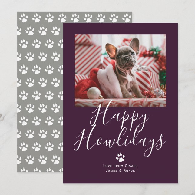 Happy Howlidays Pet Hund Weihnachten (Vorne/Hinten)