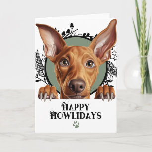 Happy Howlidays Pharaoh Hound Hund Weihnachten