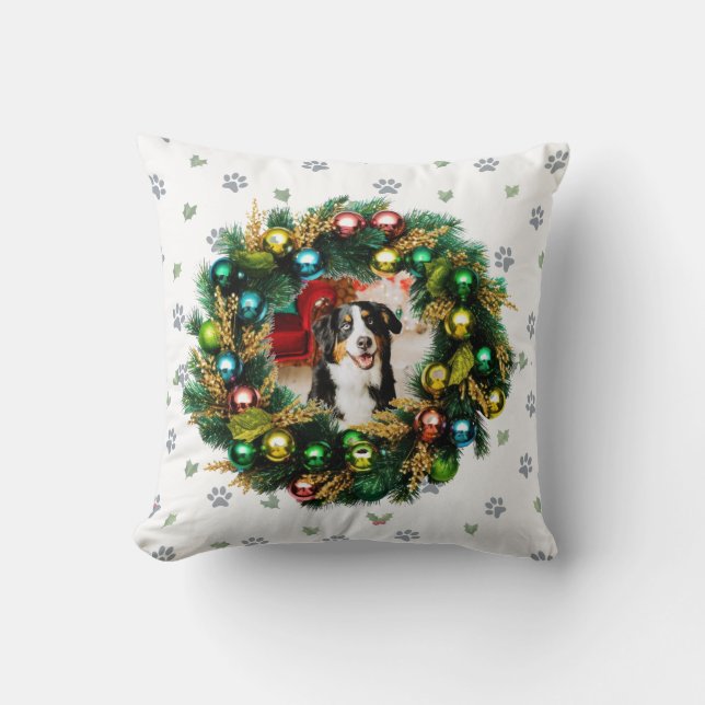 Happy Howlidays Photo Image Kissen (Vorderseite)