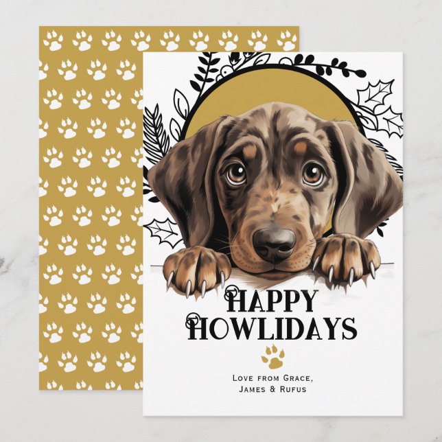 Happy Howlidays Plott Hound Hund Weihnachten (Vorne/Hinten)