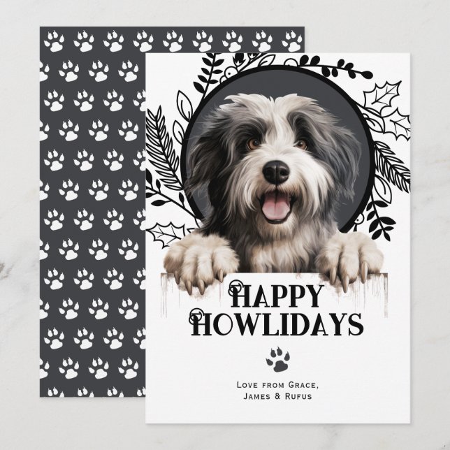 Happy Howlidays Polish Lowland Schafe Weihnachten (Vorne/Hinten)