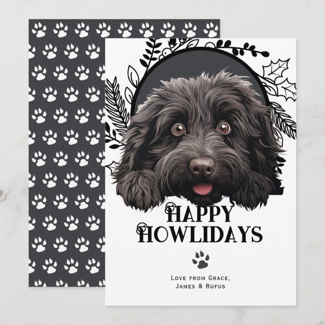 Happy Howlidays Puli Dog Weihnachten (Vorne/Hinten)