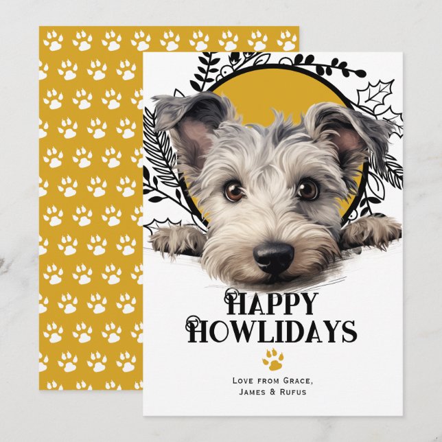 Happy Howlidays Pumi Dog Weihnachten (Vorne/Hinten)