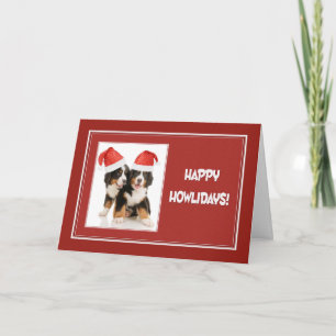 Happy Howlidays Pups Feiertagskarte