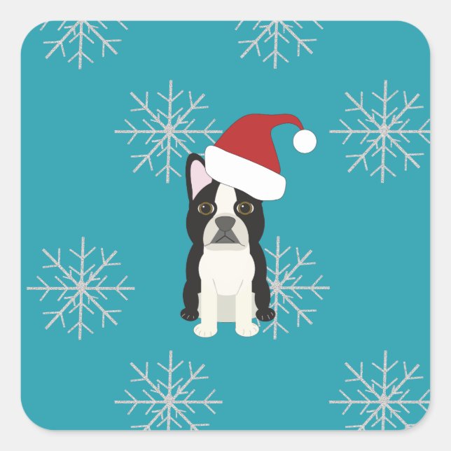 Happy Howlidays Quadratischer Aufkleber (Vorderseite)
