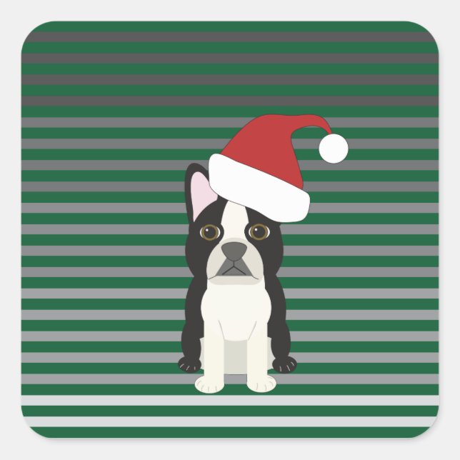 Happy Howlidays Quadratischer Aufkleber (Vorderseite)