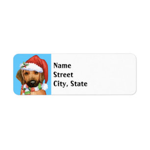 Happy Howlidays Rhodesian Ridgeback Label