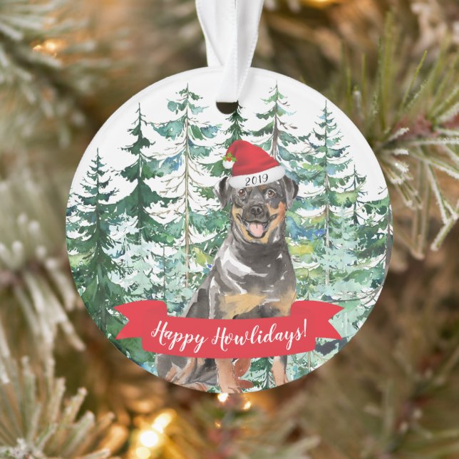 Happy Howlidays Rottweiler Weihnachten Ornament (Baum)