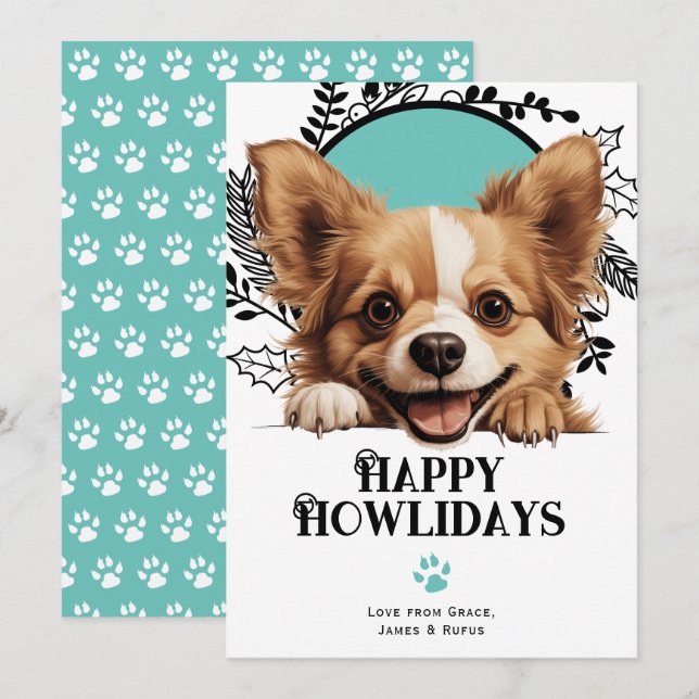 Happy Howlidays Russian Toy Dog Weihnachten (Vorne/Hinten)