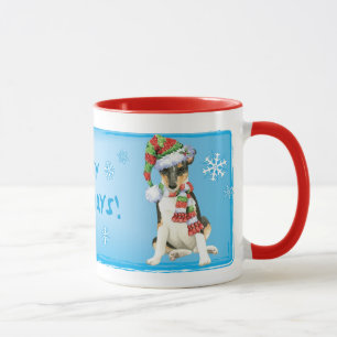 Happy Howlidays Smooth Collie Tasse