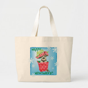 Happy Howlidays Standard Schnauzer Jumbo Stoffbeutel