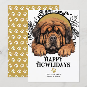 Happy Howlidays Tibetan Mastiff Dog Weihnachten