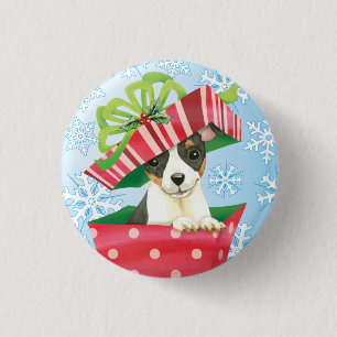 Happy Howlidays Toy Fox Terrier Button