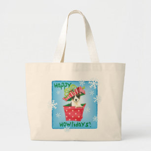 Happy Howlidays Toy Fox Terrier Jumbo Stoffbeutel