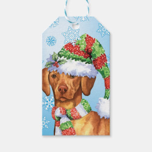 Happy Howlidays Vizsla Geschenkanhänger