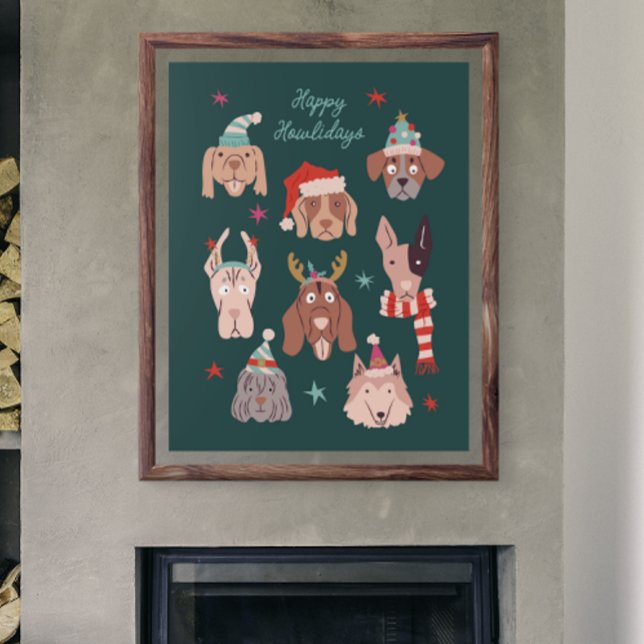 Happy Howlidays Weihnachtsfeiertag Poster (Von Creator hochgeladen)