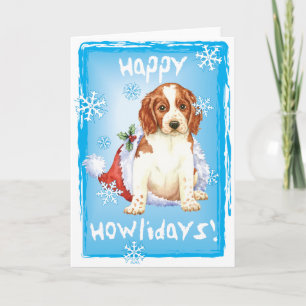 Happy Howlidays Welshie Feiertagskarte