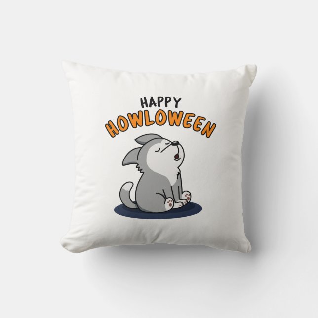 Happy Howloween Funny Dog Pub Kissen (Vorderseite)