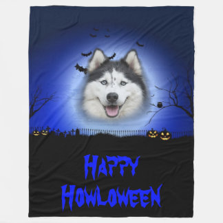 Happy Howloween Husky Fleecedecke