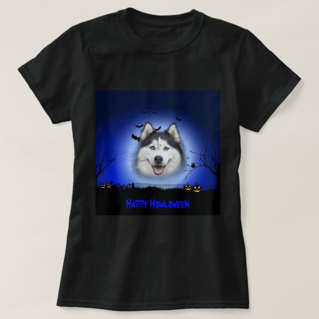 Happy Howloween Husky T-Shirt (Design vorne)