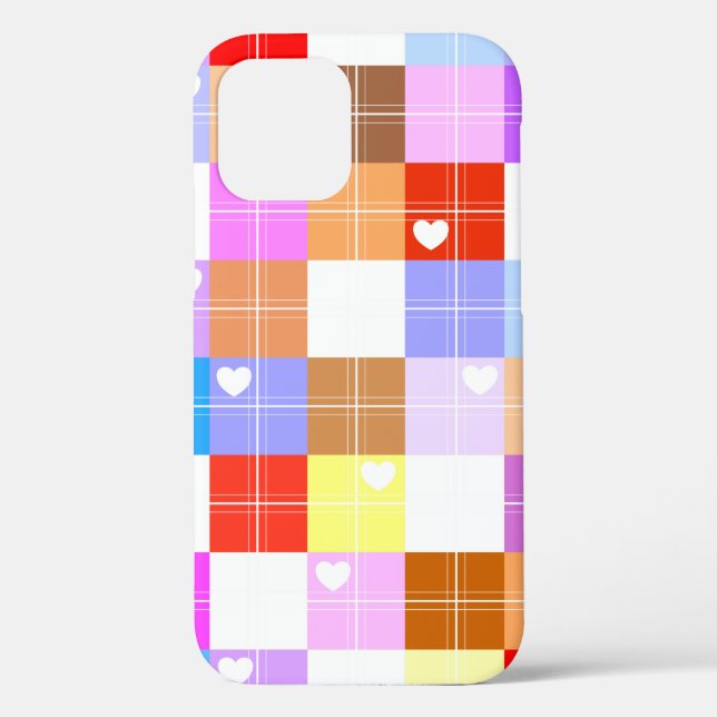 Happy - Hübsch in Kariert 13 - iPhone Case (Rückseite)