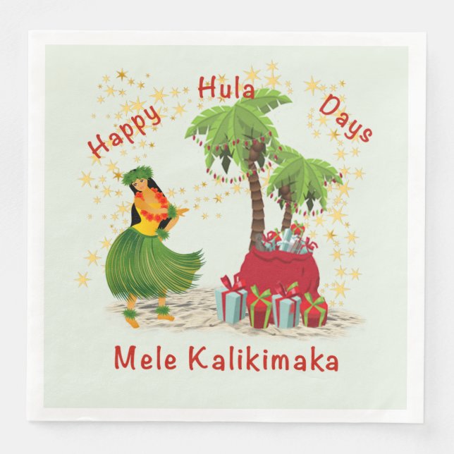 Happy Hula Days 2 Paper Napkin Serviette (Vorderseite)