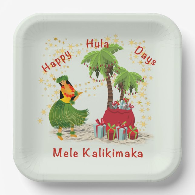 Happy Hula Days 2 Paper Plate Pappteller (Vorderseite)