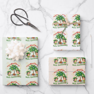 Happy Hula Days 3 Feuilles papier d'enveloppement