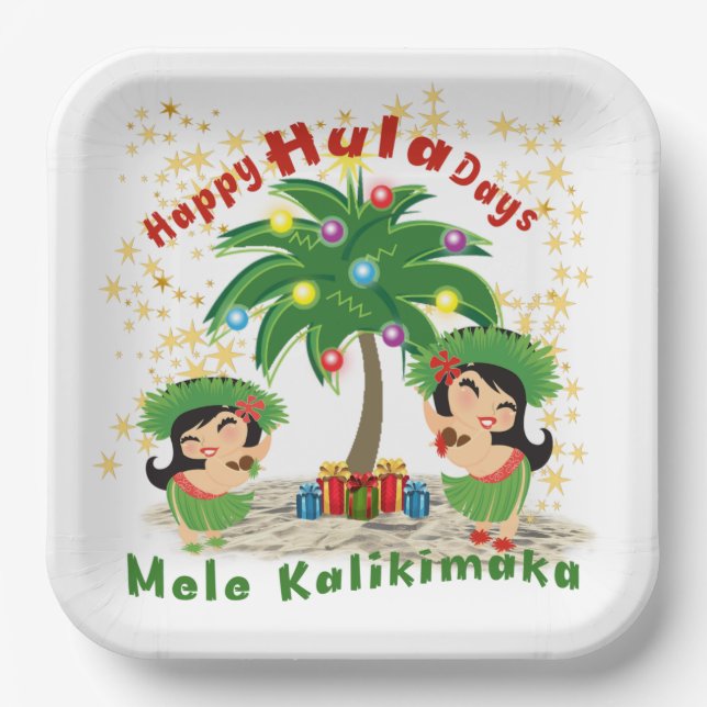 Happy Hula Days 3 Paper Plate Pappteller (Vorderseite)