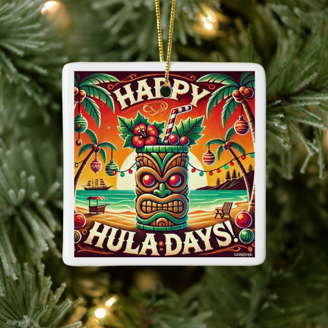 Happy Hula Days Keramikornament (Baum)