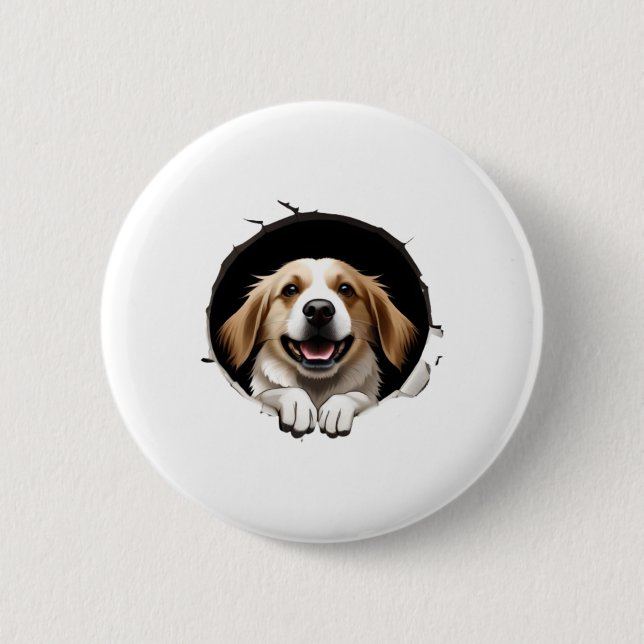 Happy Hund Button (Vorderseite)