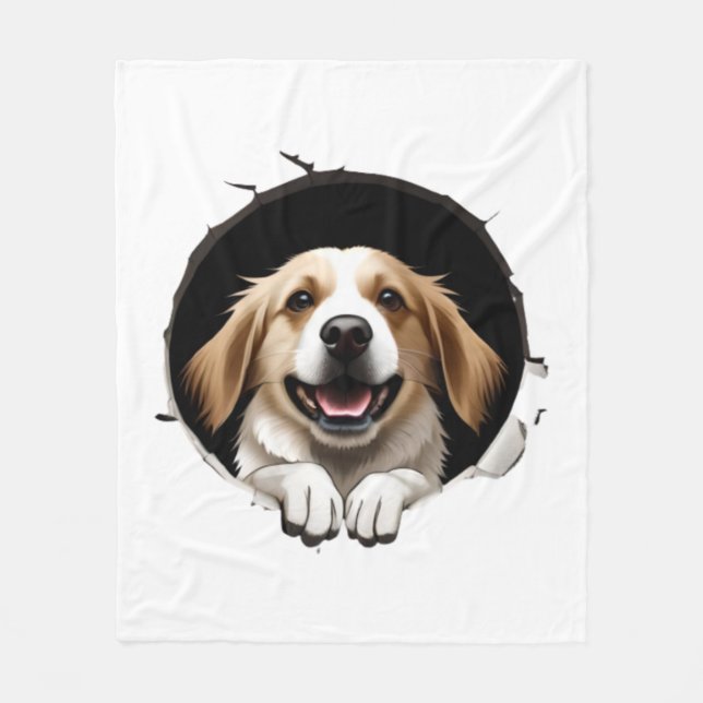 Happy Hund Fleecedecke (Vorderseite)