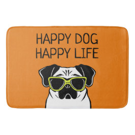 Happy Hund glückliches Leben Badematte